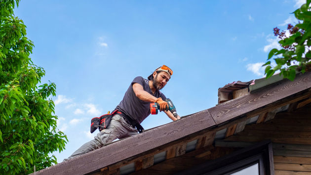 Roofer Making Repairs 