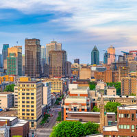 Aerial View Of Montreal Cityscape 