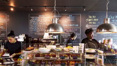 Busy Coffee Shop Counter 