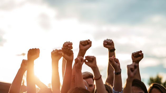 Protest Fists In Air 