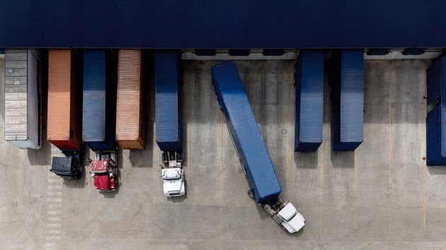 Truck Fleet In Loading Dock 