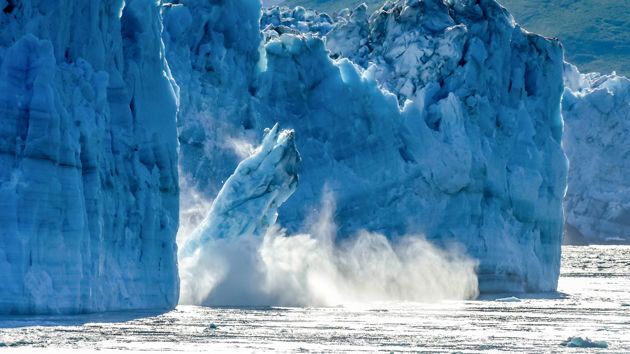Iceberg Melting Into Water 