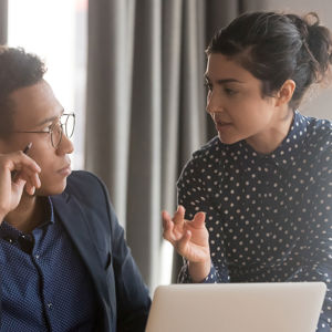 Colleagues Consulting With Eachother 