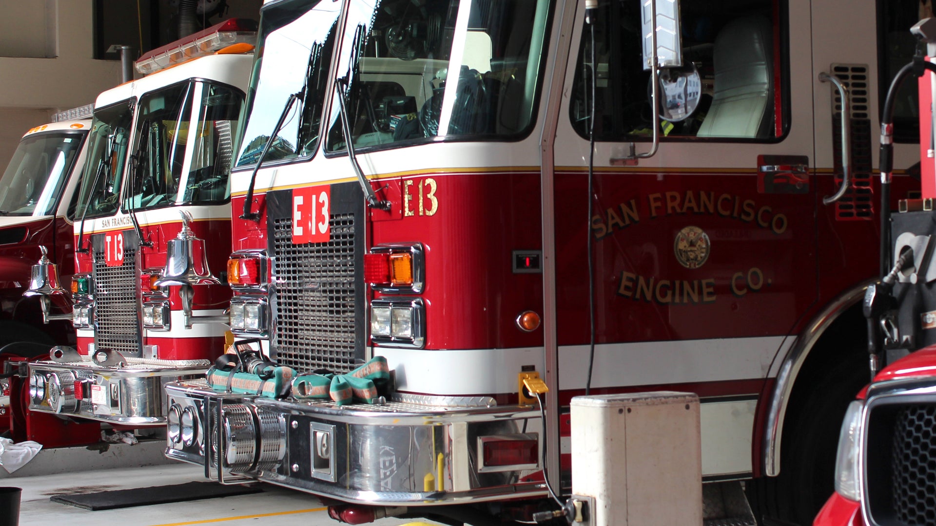 Fire Truck In Garage 