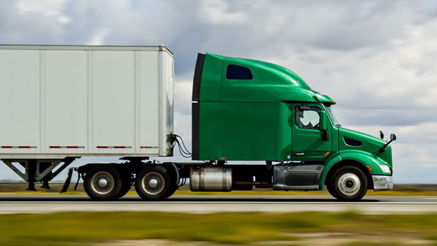 Semi Truck On Highway 